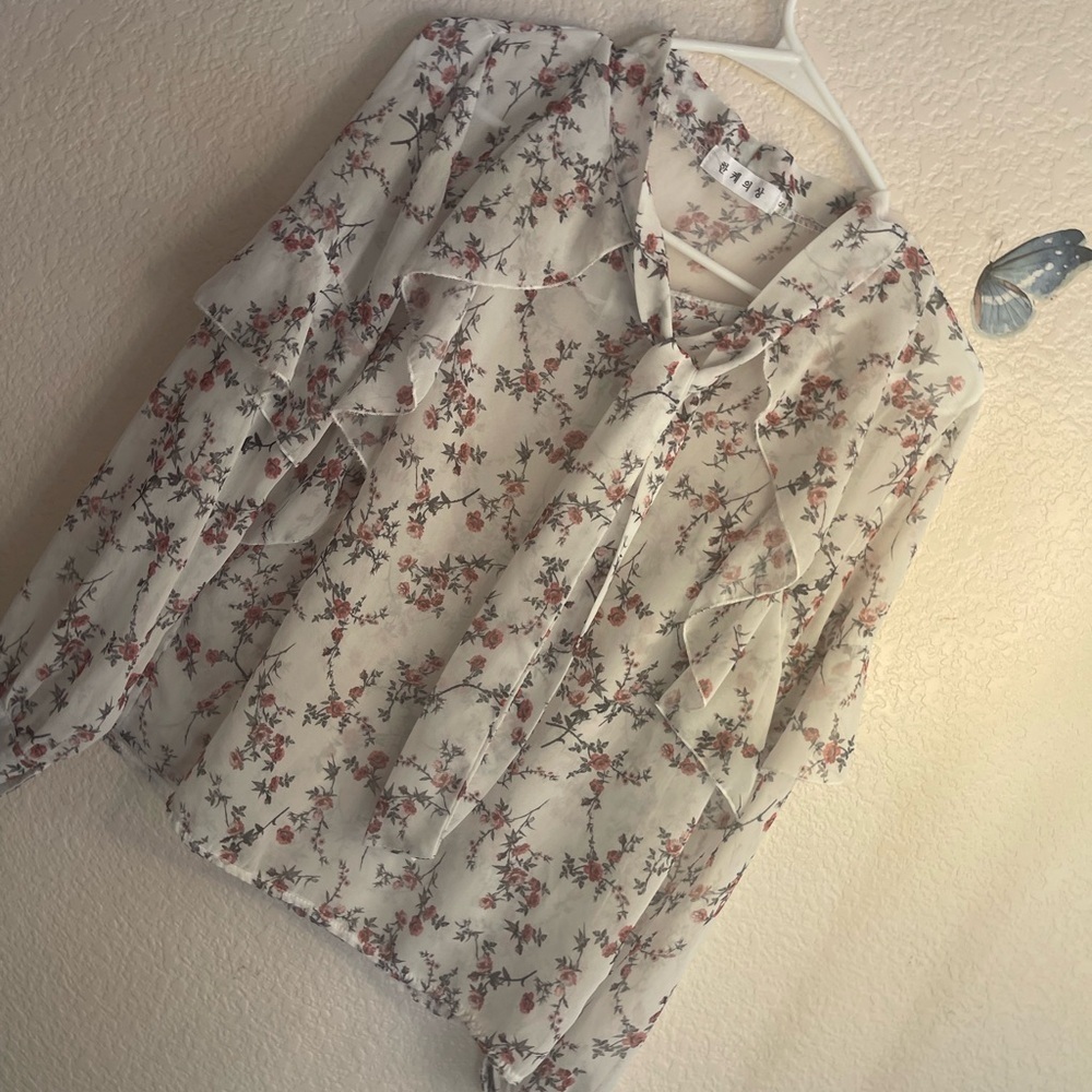 Floral Ruffle Blouse - Picture 14 of 14
